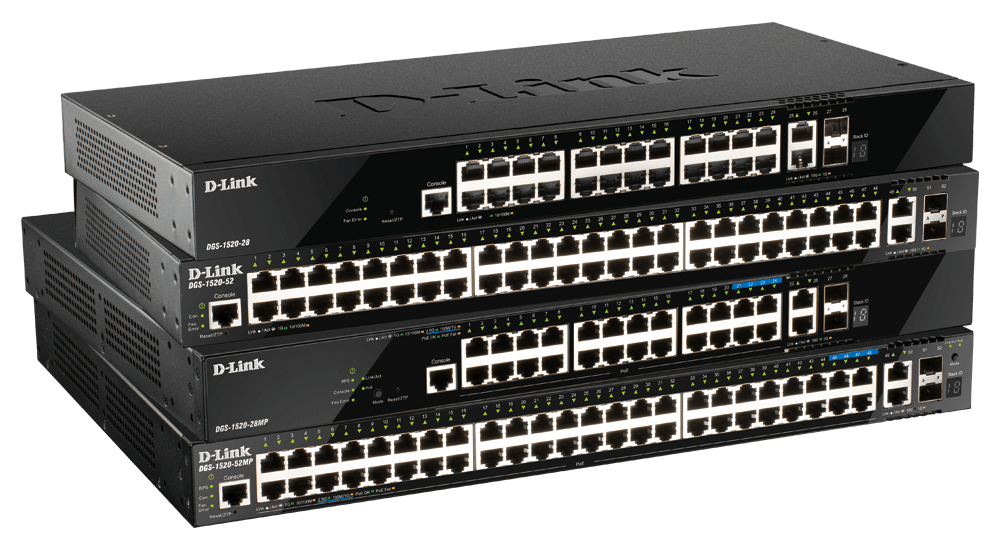 DGS-1520 Series Gigabit Stackable Smart Switches