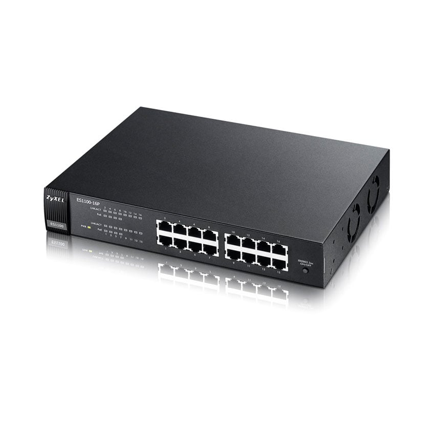 Zyxel ES1100-16P-GB0102F ES1100-16P 16-port Unmanaged PoE Switch