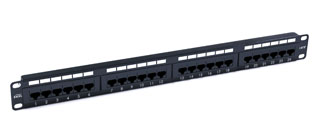 Excel 24 Port Cat5e Patch Panel - 1u RJ45 UTP