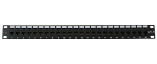 CE 24 Port Cat6 Patch Panel - High Density Through Coupler