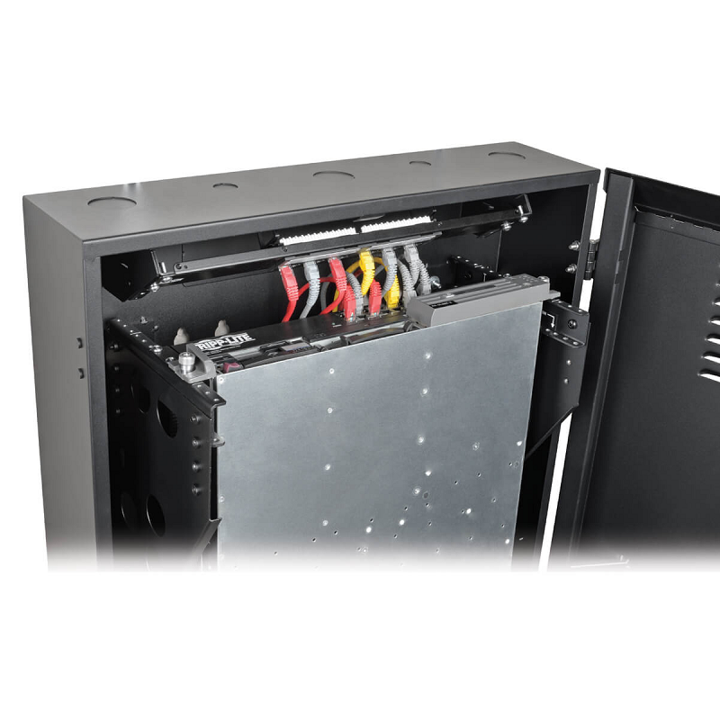 Tripp Lite SmartRack 2U Low-Profile Vertical-Mount Switch-Depth Wall-Mount Rack Enclosure Cabinet