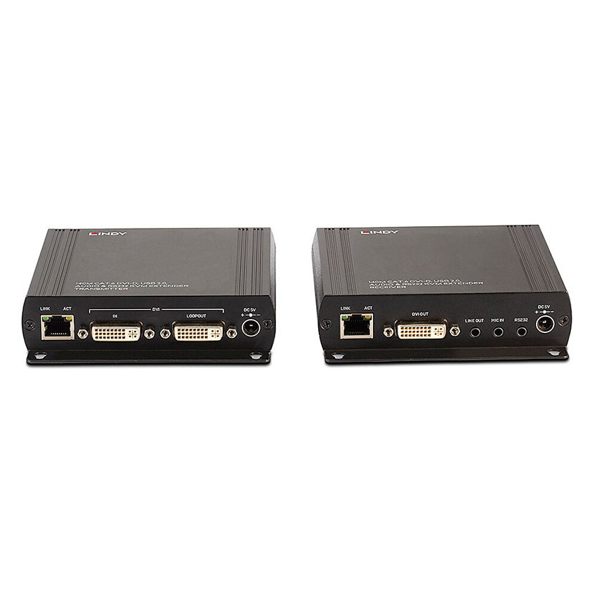 Lindy 39245 140m Cat.6 DVI-D, USB, Audio & RS-232 KVM Extender