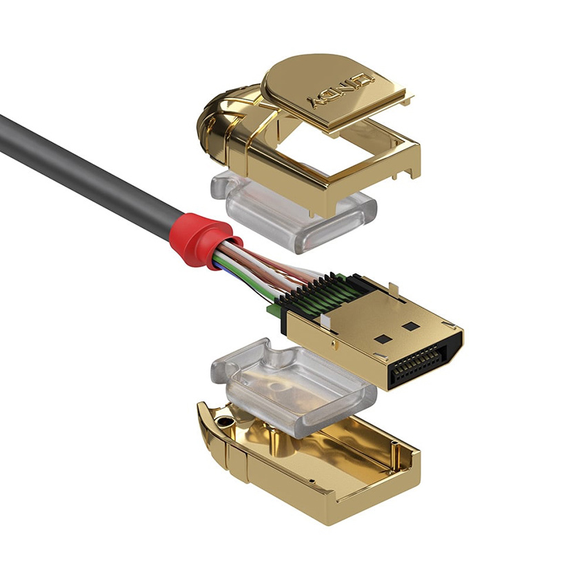 Lindy 36292 2m DisplayPort 1.4 Cable, Gold Line