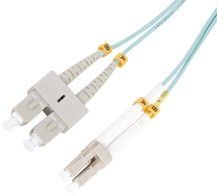 CE LC - SC Connector Multimode Duplex Fibre Patch Leads